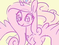 Size: 1500x1143 | Tagged: safe, artist:dawnfire, princess cadance, alicorn, pony, crown, female, horn, jewelry, mare, regalia, simple background, sketch, spread wings, wings