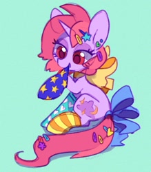 Size: 1201x1373 | Tagged: safe, artist:dawnfire, oc, oc only, oc:dawnfire, pony, unicorn, bow, clothes, cute, ear piercing, earring, female, horn, jewelry, lidded eyes, mare, mismatched socks, piercing, signature, simple background, sitting, socks, solo, striped socks, tail bow