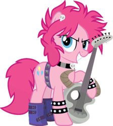 Size: 650x724 | Tagged: safe, artist:jhayarr23, color edit, derpibooru import, edit, editor:soulless pinkamena, pinkie pie, earth pony, pony, colored, metal, pinkamena diane pie, punkie pie, simple background, solo, transparent background, vector, vector edit