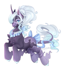 Size: 1920x2180 | Tagged: safe, artist:pvrii, derpibooru import, oc, oc only, pony, unicorn, bow, female, mare, simple background, solo, tail bow, transparent background