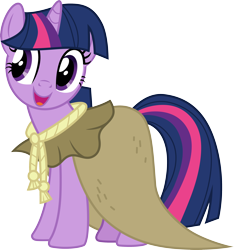 Size: 3000x3207 | Tagged: safe, artist:cloudyglow, derpibooru import, clover the clever, twilight sparkle, unicorn twilight, pony, unicorn, hearth's warming eve (episode), open mouth, simple background, solo, talking, transparent background, vector