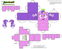 Size: 2979x2354 | Tagged: safe, derpibooru import, part of a set, screwball, earth pony, pony, craft, cubeecraft, papercraft, printable, solo