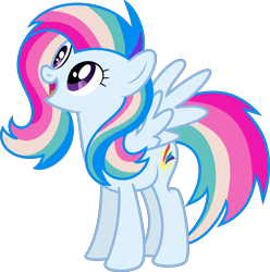 Size: 7656x7704 | Tagged: safe, artist:digimonlover101, derpibooru import, oc, oc:rainbow comet, pegasus, pony, absurd resolution, female, mare, offspring, parent:rainbow dash, parent:soarin', parents:soarindash, simple background, solo, transparent background