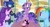 Size: 1280x691 | Tagged: safe, artist:amoresparkle, derpibooru import, princess luna, rainbow dash, starlight glimmer, twilight sparkle, twilight sparkle (alicorn), oc, alicorn, pegasus, pony, alicorn oc, baby, baby pony, base used, crying, ethereal mane, female, horn, lesbian, magical lesbian spawn, offspring, parent:princess luna, parent:twilight sparkle, parents:twiluna, shipping, starry mane, tears of joy, twiluna, wings