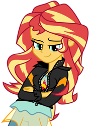 Size: 1024x1446 | Tagged: safe, artist:dsana, artist:emeraldblast63, derpibooru import, sunset shimmer, equestria girls, redesign, redraw, simple background, solo, transparent background, vector