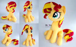 Size: 2000x1249 | Tagged: safe, artist:meplushyou, derpibooru import, sunset shimmer, pony, unicorn, irl, photo, plushie, solo