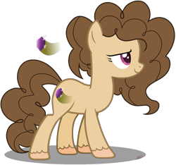 Size: 1491x1393 | Tagged: safe, artist:guruyunus17, derpibooru import, oc, oc:chocolate milkshake, earth pony, pony, cutie mark, earth pony oc, female, mare, not pinkie pie, shadow, simple background, smiling, solo, transparent background, vector