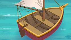 Size: 1920x1080 | Tagged: safe, derpibooru import, ppov, season 6, background, boat, no pony, sailboat, top draw animation, water