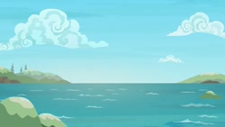 Size: 1920x1080 | Tagged: safe, derpibooru import, ppov, season 6, background, no pony, ocean, top draw animation, water