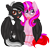 Size: 691x676 | Tagged: safe, artist:missmele-madness, derpibooru import, oc, oc:darkangel, oc:pepto, alicorn, pegasus, 2021 community collab, cute, derpibooru community collaboration, friendship, png, simple background, transparent background, wings