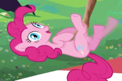 Size: 738x492 | Tagged: safe, edit, edited screencap, editor:hotkinkajou, screencap, pinkie pie, earth pony, human, pony, adorable distress, animated, cute, disembodied hand, hand, perfect loop, solo focus, this will not end well, tickling