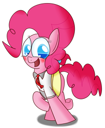 Size: 2219x2703 | Tagged: safe, artist:mr-degration, derpibooru import, pinkie pie, earth pony, pony, clothes, female, schoolgirl, simple background, solo, transparent background, uniform