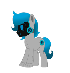 Size: 1410x1454 | Tagged: safe, artist:derpy_the_duck, derpibooru import, oc, oc only, oc:prototype vee, original species, pony, robot, robot pony, base used, simple background, solo, transparent background