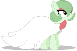 Size: 559x369 | Tagged: safe, artist:hushadopts, artist:sturk-fontaine, derpibooru import, earth pony, adopted oc, clothes, crossover, dress, gardevoir, gown, pokémon, ponymon