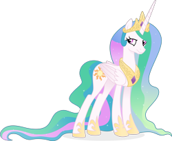 Size: 6155x5035 | Tagged: safe, artist:cirillaq, derpibooru import, princess celestia, alicorn, pony, absurd resolution, simple background, solo, transparent background, vector