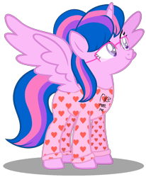 Size: 1030x1253 | Tagged: safe, artist:guruyunus17, derpibooru import, oc, oc:hsu amity, alicorn, pony, engrish, female, gift art, mare, simple background, solo, transparent background