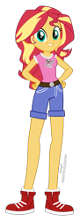 Size: 695x1901 | Tagged: safe, artist:spidey-gamer-crack, derpibooru import, sunset shimmer, equestria girls, clothes, cosplay, costume, crash bandicoot, simple background, solo, tawna bandicoot, transparent background