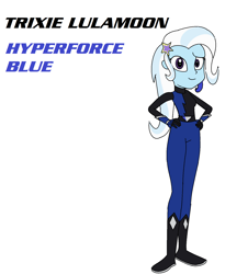 Size: 1476x1632 | Tagged: safe, artist:cam-and-sister-paint, derpibooru import, trixie, equestria girls, blue ranger