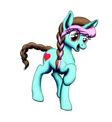 Size: 1968x2140 | Tagged: safe, artist:vasillium, derpibooru import, oc, oc only, oc:rocio, pony, unicorn, cutie mark, female, heart, mare, simple background, solo, transparent background