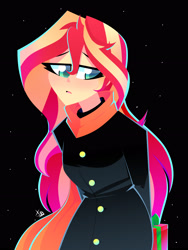 Size: 2448x3264 | Tagged: safe, artist:xan-gelx, derpibooru import, sunset shimmer, equestria girls, arm behind back, present