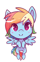 Size: 552x850 | Tagged: safe, artist:pulsefirepony, derpibooru import, part of a set, rainbow dash, pegasus, pony, blushing, cute, dashabetes, design, female, heart eyes, hooves to the chest, looking at you, mare, simple background, smiling, solo, spread wings, white background, wingding eyes, wings