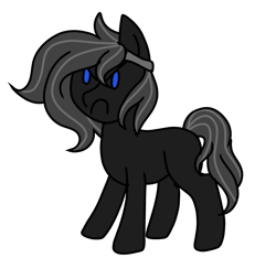 Size: 1126x1055 | Tagged: safe, artist:denali, derpibooru import, oc, oc only, oc:amber (night terror), earth pony, pony, angst, blank flank, circlet, circlet of cognizance, female, frown, full body, fullbody, mare, no shading, simple background, solo, transparent background