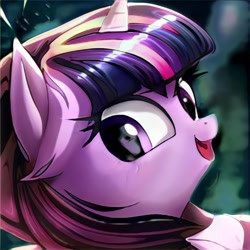 Size: 1024x1024 | Tagged: safe, artist:thisponydoesnotexist, derpibooru import, pony, neural network, not twilight sparkle, open mouth