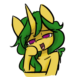 Size: 670x678 | Tagged: safe, artist:spheedc, derpibooru import, oc, oc only, oc:lemon breeze, pony, unicorn, bust, female, simple background, solo, talking, talking to viewer, transparent background