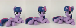 Size: 5184x1920 | Tagged: safe, artist:sparkle257, derpibooru import, twilight sparkle, unicorn twilight, pony, unicorn, craft, irl, lying down, photo, prone, sculpture, solo