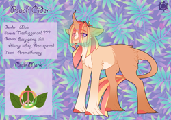 Size: 3500x2454 | Tagged: safe, artist:nobleclay, derpibooru import, oc, oc:peach cider, pony, unicorn, female, mare, parent:tree hugger, reference sheet, solo