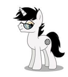 Size: 2400x2700 | Tagged: safe, artist:pinkiemina_憑酱, derpibooru import, oc, oc only, oc:geocloud, pony, unicorn, 2021 community collab, derpibooru community collaboration, glasses, male, simple background, solo, transparent background