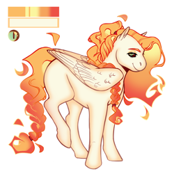 Size: 1500x1500 | Tagged: safe, artist:celeriven, derpibooru import, oc, oc only, pegasus, pony, female, magical lesbian spawn, mare, offspring, parent:applejack, parent:daybreaker, simple background, solo, white background