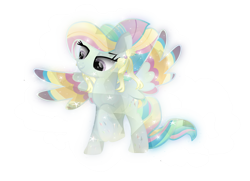 Size: 5995x4334 | Tagged: safe, artist:lincolnbrewsterfan, derpibooru exclusive, derpibooru import, rainbow dash, crystal pony, pegasus, pony, crystallized pony, ear piercing, earring, female, glow, gradient hooves, gradient mane, jewelry, mare, piercing, rainbow power, rainbow power-ified, simple background, solo, transparent background
