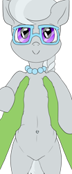 Size: 914x2194 | Tagged: safe, artist:happy harvey, derpibooru import, edit, silver spoon, oc, oc:anon, earth pony, human, pony, belly button, drawn on phone, female, filly, glasses, holding a pony, jewelry, looking at you, male, necklace, simple background, smiling, smiling at you, transparent background