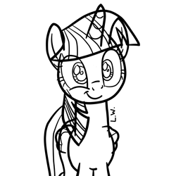 Size: 3840x3840 | Tagged: safe, artist:byteslice, derpibooru import, twilight sparkle, twilight sparkle (alicorn), alicorn, looking at you, monochrome, simple background, white background