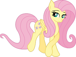 Size: 3492x2641 | Tagged: artist needed, source needed, safe, derpibooru import, fluttershy, pegasus, pony, cute, shyabetes, simple background, smiling, solo, transparent background, vector