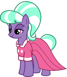 Size: 1246x1428 | Tagged: safe, anonymous artist, derpibooru exclusive, derpibooru import, earth pony, pony, .svg available, bedroom eyes, clothes, dress, eyelashes, female, makeup, mare, simple background, smiling, solo, stepford ponies, svg, transparent background, vector