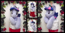 Size: 3405x1754 | Tagged: safe, artist:peruserofpieces, derpibooru import, twilight sparkle, alicorn, pony, christmas, christmas stocking, cute, female, garland, holiday, holly, looking at you, mare, peruserofpieces is trying to murder us, smiling, smiling at you, solo