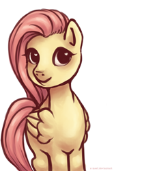 Size: 1839x2000 | Tagged: safe, artist:lulltonull, derpibooru import, fluttershy, pegasus, pony, female, mare, simple background, solo, white background