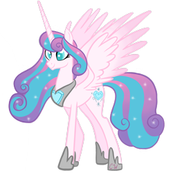 Size: 1676x1676 | Tagged: safe, artist:chelseawest, derpibooru import, princess flurry heart, alicorn, pony, adult, female, flowing mane, flowing tail, jewelry, older, older flurry heart, peytral, regalia, simple background, solo, spread wings, transparent background, wings