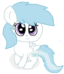 Size: 504x584 | Tagged: safe, artist:cottoncloudyfilly, derpibooru import, cotton cloudy, pegasus, pony, 1000 hours in ms paint, cloud, cottonbetes, cute, cutie mark, female, filly, simple background, solo, white background