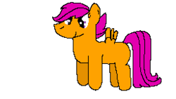 Size: 1024x576 | Tagged: safe, artist:mario64, derpibooru import, scootaloo, pegasus, pony, cute, cutealoo, female, filly, pixel art, simple background, solo, transparent background