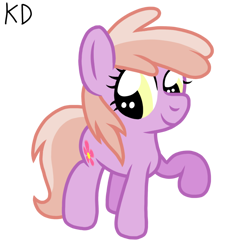 Size: 768x768 | Tagged: safe, artist:kevydraws, derpibooru import, rosy posy, earth pony, pony, cute, cutie mark, female, filly, flower, raised hoof, rosybetes, simple background, smiling, transparent background, vector