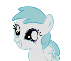 Size: 965x828 | Tagged: safe, artist:sonicrainbowdashie, derpibooru import, cotton cloudy, pegasus, pony, trade ya, .ai available, .svg available, early, female, filly, folded wings, grin, simple background, smiling, svg, transparent background, vector, wings