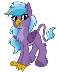 Size: 1317x1653 | Tagged: safe, artist:sjart117, derpibooru import, oc, oc:guided winds, hybrid, 2021 community collab, avian, beak, claws, cute, derpibooru community collaboration, female, happy, hippogriffon, hooves, interspecies offspring, offspring, parent:gallus, parent:silverstream, parents:gallstream, permission given, simple background, transparent background