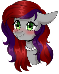 Size: 3745x4717 | Tagged: safe, artist:torihime, derpibooru import, oc, oc only, oc:evening prose, pegasus, blushing, female, freckles, heart eyes, jewelry, mare, necklace, pearl necklace, simple background, solo, transparent background, wingding eyes