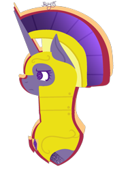 Size: 1249x1632 | Tagged: safe, artist:thecommandermiky, derpibooru import, oc, oc only, pony, unicorn, armor, gold, purple, royal guard, royal guard armor, simple background, solo, transparent background