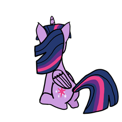 Size: 3840x3840 | Tagged: safe, artist:byteslice, derpibooru import, twilight sparkle, twilight sparkle (alicorn), alicorn, pony, female, folded wings, looking away, mare, simple background, sitting, solo, transparent background, wings