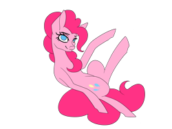 Size: 1600x1200 | Tagged: safe, artist:minelvi, derpibooru import, pinkie pie, earth pony, pony, eyelashes, female, mare, simple background, smiling, solo, transparent background