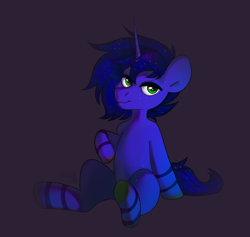 Size: 2780x2635 | Tagged: safe, artist:sugarstar, derpibooru import, oc, oc only, pony, unicorn, high res, horn, looking at you, male, rcf community, simple background, sitting, solo, stallion
